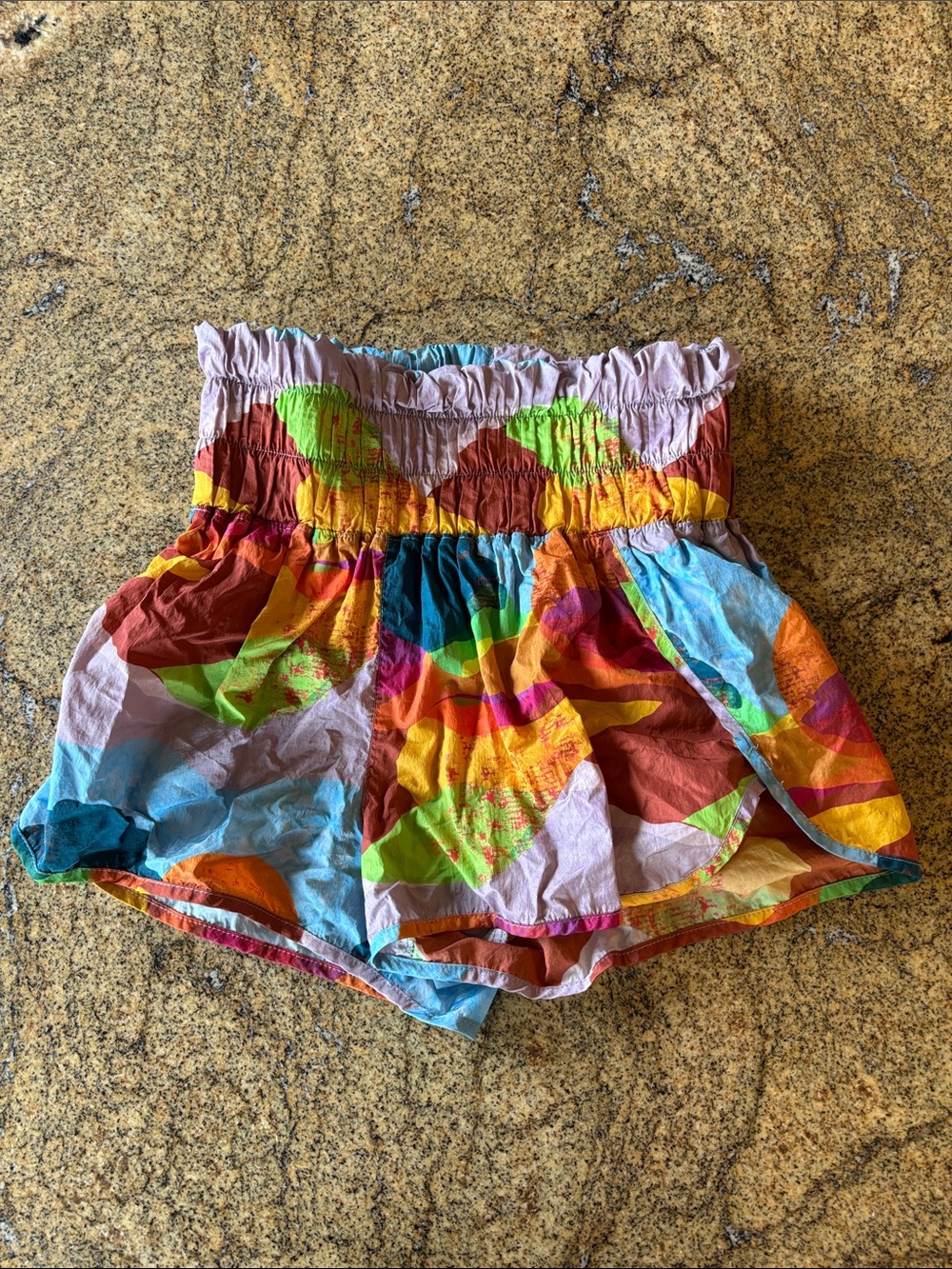 FP Movement by Free People Multicolor Smocked Waist Athletic Shorts